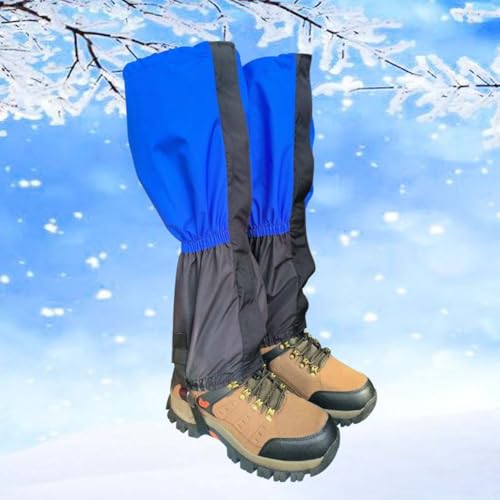 Adjustable Waterproof Boot Leg Warmers for Hiking Trekking Snow Sand and Water (Blue)