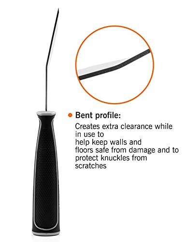 ROLLINGDOG 2PC 3 Inch Pole Scraper - Stainless Steel Bent Blade With Anti-Slip Rubber Handle, Heavy Duty Paint Remover Scraper Tool - color: 2pcs Paint Scrapers