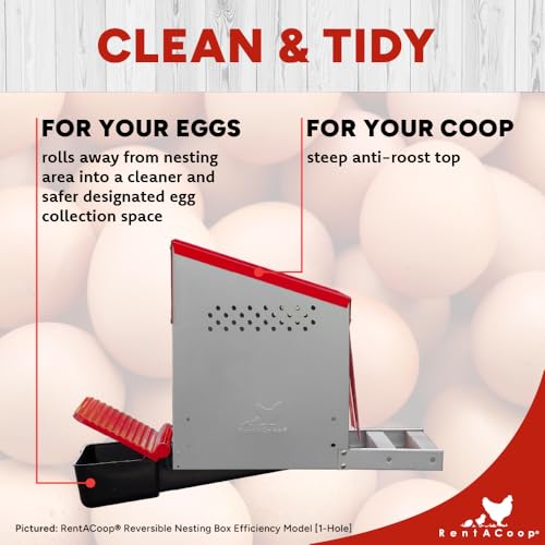 RentACoop Roll-Out Reversible Nesting Box Efficiency (One Compartment) for Chickens, Ducks, Poultry