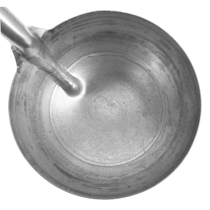 Toyvian Iron Feed Scoop with Ergonomic Handle Heavy Duty Ladle for Feeding and Watering Livestock Durable Iron Construction for Farmers and Homesteaders Feeding Tool