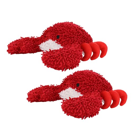 MIGHTY® 2 Pack Microfiber Medium Crab Dog Toys | Ultra Durable Plush Toy with Multiple Layers & Reinforced Seams , Washable and Floats , Mighty® Construction - color: 2PK Red Crab