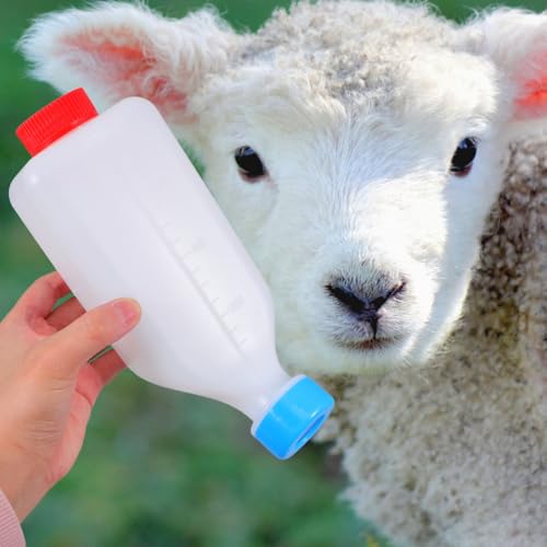Toddmomy Calf Feeding Bottle Nursing Baby Goat Bottle Lamb Milk Feeder for Farm Small Animals 9.05X4.92X3.14In Efficient Animal Milk Feeder