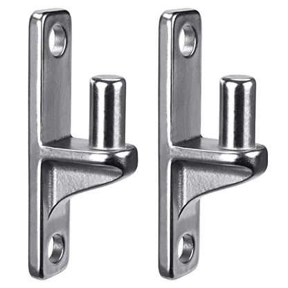 Insaga 304 Stainless Steel Gate Hinges 2 Pcs, Heavy Duty Wall Mount Hinges with 5/8" Pin, One-Piece Casting Farm & Chain Link Fence Gate Hardware - color: Silver-SS-Pin-2Pcs