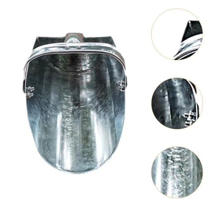 Milageto Feed Scoop Metal Stackable Feed Scoop with Handle Large Ergonomic Spoon Iron Heavy Duty Reusable Tool Suitable for Livestock