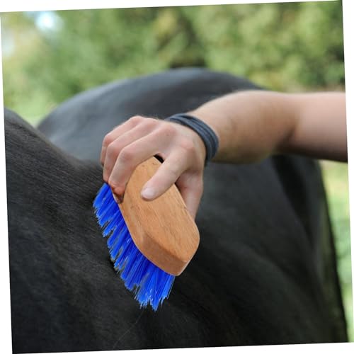 POPETPOP Horse Grooming Brush Stiff Bristles Hair Cleaning Tool Cattle and Donkeys Lightweight and Comb for Mud and Dirt Removal Stables and Farms