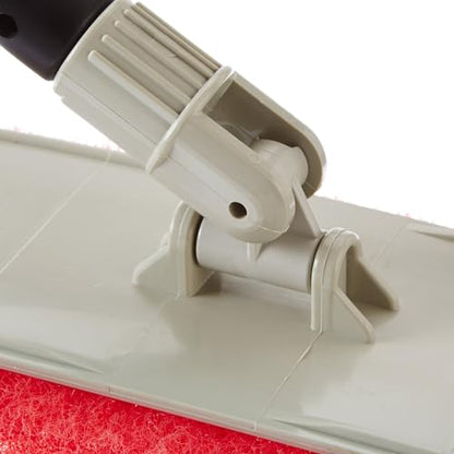 STAR BRITE Large Scrub Pad with Flexible Head Scrubber - Medium Texture (Red) - Attach to Extension Handle for an Extra 3’-10’ of Reach (040124) - color: Flex Head Scrubber W/Red Pad
