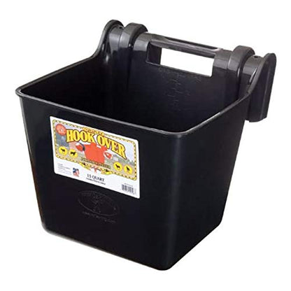 Little Giant HF15BLACK Heavy Duty 15 Quart Mountable Plastic Hook Feeder, Black (4 Pack)