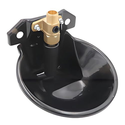 Automatic Livestock Waterer With Auto-Fill Trough, 7.1 X 3.1 In, Steel Plate Bowl And Copper Valve For Pigs, Cattle, Sheep