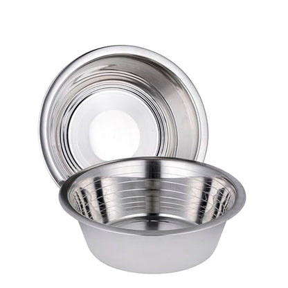 Bosky 2-Pack Stainless Steel Dog Bowl 8.8" Wide, Replacement Feeder Bowls | fits feeder with hole opening 8.2"-8.7" , Pet Metal Food and Water Dish - size: 8.9" (2-Pack)