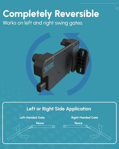 Keystone Traverse Gate Latch - Easy Install, Key-Lockable, No Drilling, Vinyl Fence Latch with Stainless Steel Screws, Adjustable for 5” Posts, Reversible Mounting for Home Security Systems