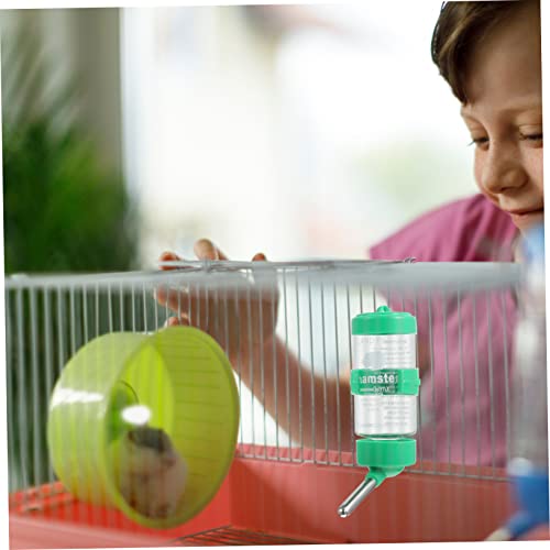 Happyyami 3Pcs Hanging Hamster Water Bottles Each Automatic Small Pet Waterer for Chinchillas Rabbits Guinea Pigs Easy to Clean Drinking Nozzle with Reversible Design