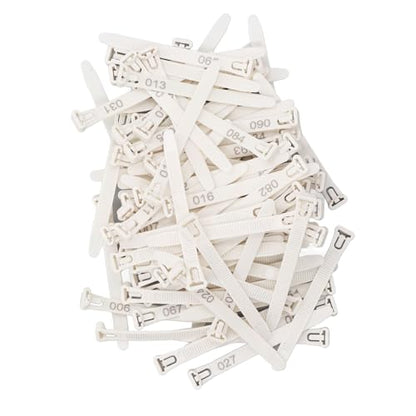 Keenso Chicken Leg Bands 1-100 Numbered Labels for Easy Breed Classification and Noise Reduction Pack of 100 (White) - color: White