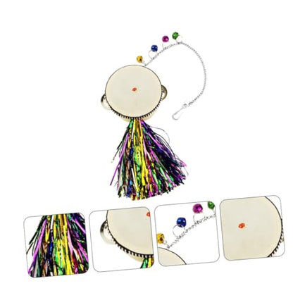Chicken Hanging Double Sided Stainless Steel Drum Mirror Plaything for Hens and Chicken Play Equipment for Entertainment and Engagement