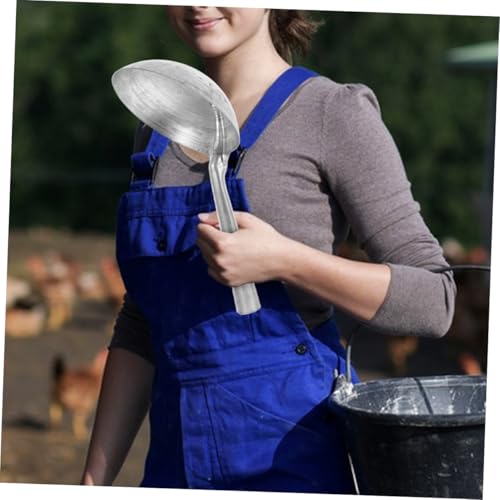 Abaodam Heavy Duty Iron Ladle Spoon for Farm Garden Use Multipurpose Water Scoop for Feeding Livestock Iron Construction Thick Handle