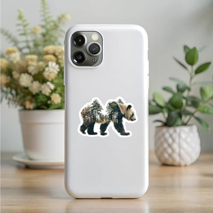 50 Pcs Nature Animal Doodle Stickers Waterproof Vinyl Decals for Water Bottle, Computer, Phone Creative Stationery Stickers Wholesale - color: Nature