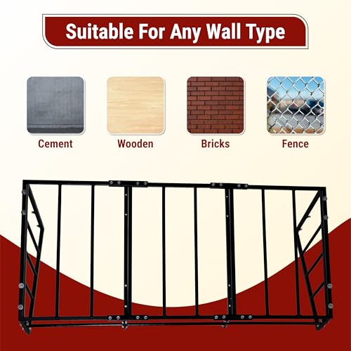 FEBTECH 36 Gallon Hay Feeder Wall Mount with Rust-Resistant Powder Coated | Heavy-Duty Steel Horse Hay Feeders, Hay Rack For Horses, Goat & Sheep, Provides Barn & Farm Feeding Solutions For Horse - size: 36 Gallon - Horse