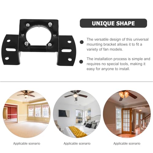 Garneck Universal Ceiling Fan Mounting Bracket Kit for Cathedral Canopy - Sloped Ceiling Fan Adapter Box - Ceiling Fan Parts for Living Room, Bedroom