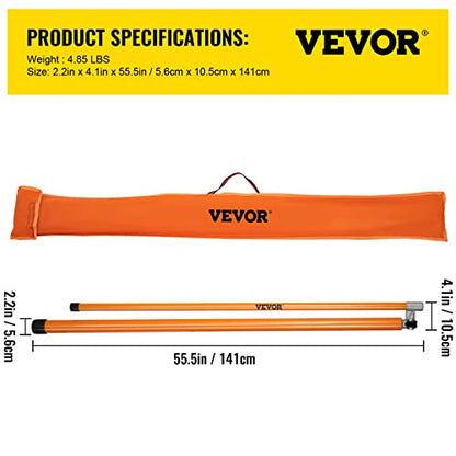 VEVOR Load Height Measuring Stick, 20' Sturdy Fiberglass Truck Height Stick with Adjustable Pole, Non-conductive Truck Height Measuring Stick with Carrying Bag, Height Stick for Trucks, Car Haulers - size: 20ft