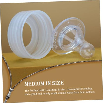 TOYANDONA 250ml Small Pig Feeding Bottle Silicone Nipple and Lid for Lambs and Piglets Durable Milk Container