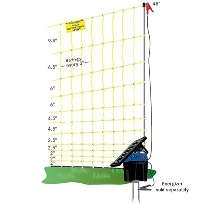 Premier 1 Portable Electric Chicken Net with Built-in Posts | 48"H x 164'L | Yellow Poultry Fence for Backyard Chickens, Ducks, Turkeys