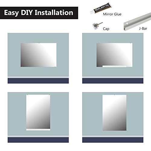 Wall-Mounted Gym Activity Mirror for Gymnastics, Yoga, Fitness, Dancing-48”x32” (1)