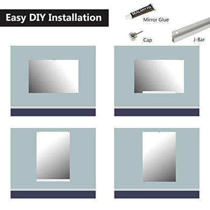 Wall-Mounted Gym Activity Mirror for Gymnastics, Yoga, Fitness, Dancing-48”x32” (3)