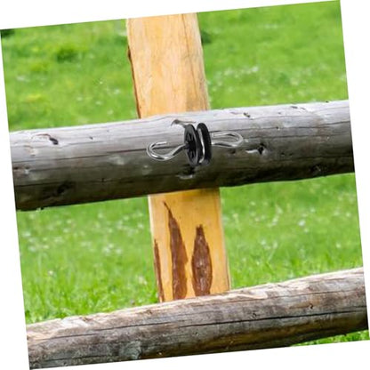 Generic 4pcs Screw-in Electric Fence Insulator Weather Resistant Design for Cattle and Ranch Fencing Secure Dual Hook Mechanism for Enhanced Safety and Insulation Performance