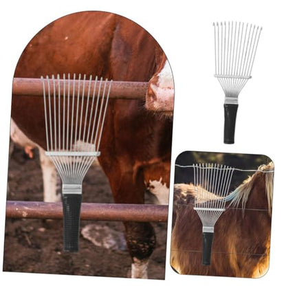 Abaodam 2pcs Sheep Grooming Brush Ergonomic Horse and Cattle Hair Remover for Livestock Easy to Use Back Scratcher Portable Design for Efficient Grooming and Massage