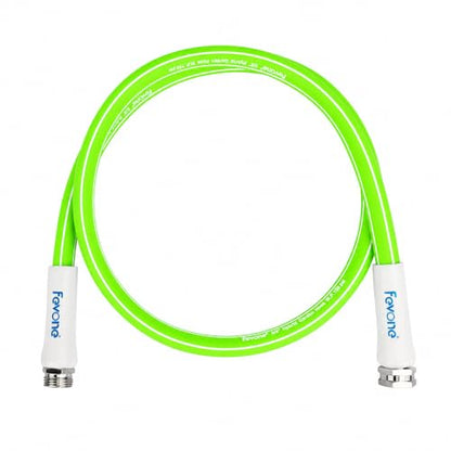 FEVONE 3 ft Leader Hose for Hose Reel | Flexible Hybrid Polymer, Kink Free, Heavy Duty Water Hose, 5/8 ID, 600 PSI, Leak-Proof, Aluminum 3/4 GHT Fittings - color: Green, size: 3FT
