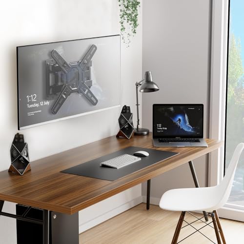 Perlegear Full Motion TV Wall Mount Bracket for Most 13-43 Inch LED LCD Flat Curved Screen TVs & Monitors, Swivel Tilt Extension with Articulating Arms, Max VESA 200x200mm up to 44lbs - size: for 13-43 inch TVs&Monitors