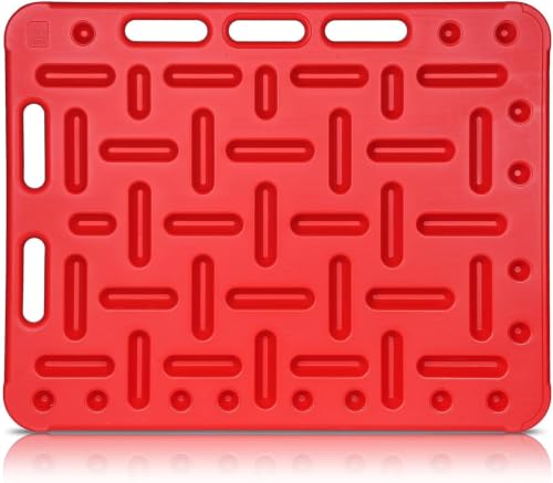 Livestock Sorting Panel with Paddle, Animal Guide Board, Sturdy and Lightweight for Pig Hog Cattle Sheep Goat - color: Red