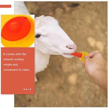 YARNOW 5pcs Bottle Nipples Replacement for Calf Lamb Goat Piglet Easy to Carry Outdoor Feeding