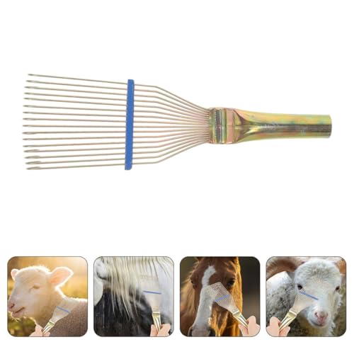 Portable Sheep Wool Grooming Brush Compact Dandruff Comb for Itch Relief Versatile Tool for Farm Animal Hair Safe and Lightweight Grooming Rake for Cattle Horses and Sheep
