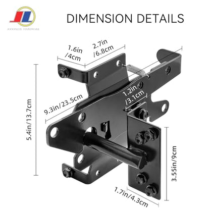 Self-Locking Gate Latch 1 Pack, Automatic Gravity Latch for Wooden/Metal Gates, Outdoor Fence Gate Lock with Weather-Resistant Finish, Universal Gate Hardware for Door & Vinyl Fence - size: Vinyl Fence