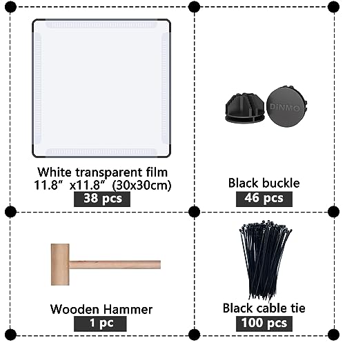 DINMO Guinea Pig Cages with Floor, Puppy Playpen, Small Animal Playpen for Rabbit, Bunny, Ferret, Hedgehog, DIY, Expanded, Portable, Exercise Fence, 61.2 x 24.8 x 24.8inch - style: Plastic-28 panels