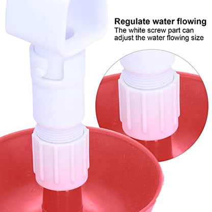 Yosoo Chick Water Drinker 10Pcs Poultry Drinking Cups 360-Degree Watering System with Adjustable for Chicks Square Tube