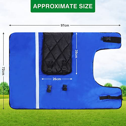 Pro Calf Blanket, Calf Warm Clothes Calf Saver Coat Blanket for Keep Cow Warmming Thickened Belly Protection Windproof Livestock Protector (Two Pieces of Blue) - color: Two pieces of Blue