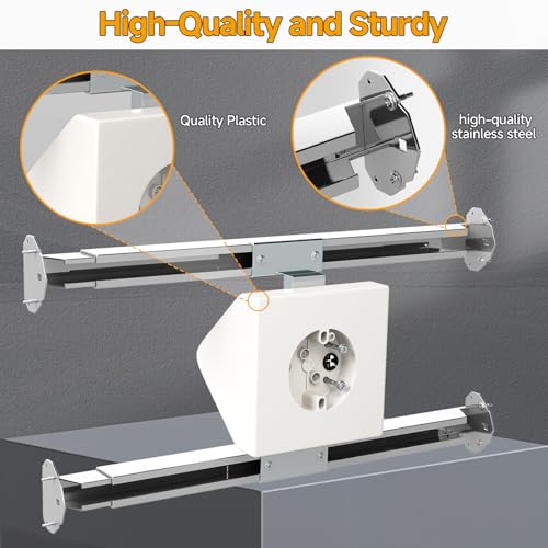 Ceiling Fan Box Mounting Bracket,14.5 Cubic-inches Adjustable Fan and Light Fixture Mounting Box, White Ceiling Fan Mount Box Bracket Kit for Cathedral Ceiling Angles of 80°or Up