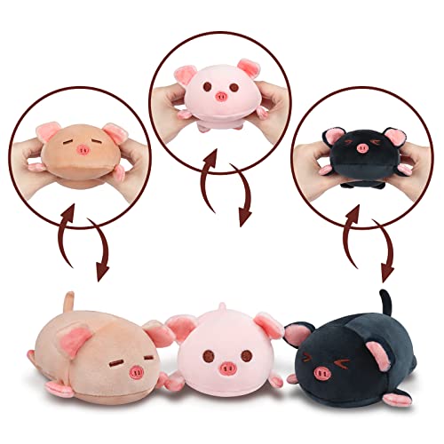 Achwishap Pig Stuffed Animal Mommy 19.6” with 3 Pig Babies Plush,4 PCS Cute Pig Plushie Pillow,Kawaii Plush Toys Soft Hugging Pillow for Kids Girls Boys Birthday Gifts Plushies(Pink Pig Family) - color: Pink Pig-mother and Kids