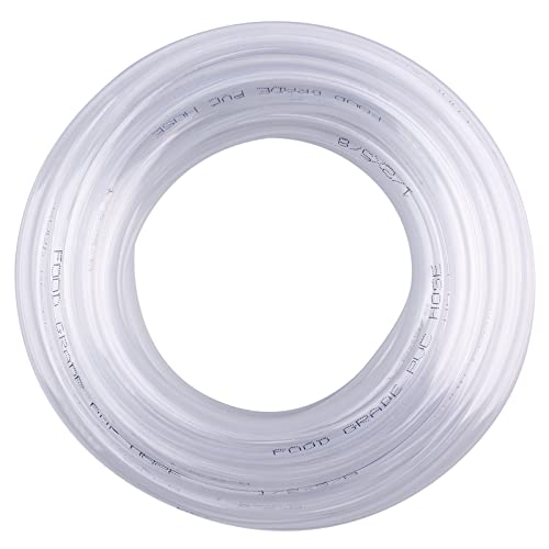 DERNORD PVC Tubing 1/2"ID X 5/8"OD Flexible Clear Vinyl Hose 10 Feet for Food Grade - size: 10 Feet, style: 1/2"ID X 5/8"OD
