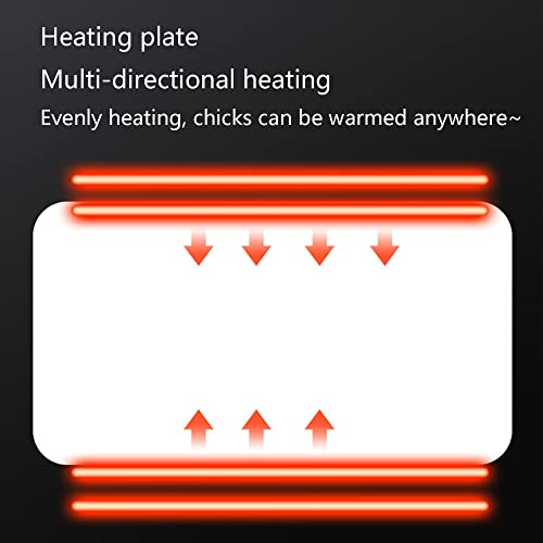 Chick Brooder Heating Plate, 10.8" x 10.8" Adjustable Height & Angle, Safety Heat Plate for Hatched Chicken and Ducklings, Small Pet