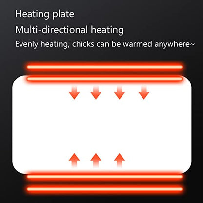 Chick Brooder Heating Plate, 10.8" x 10.8" Adjustable Height & Angle, Safety Heat Plate for Hatched Chicken and Ducklings, Small Pet