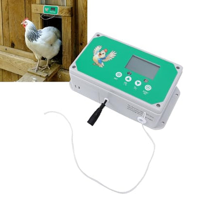 AUNMAS Automatic Chicken Coop Door Opener Poultry Door Motor Kit with Timer and Remote Control IP44 Water Proof for Chickens Ducks Geese Dogs (US Plug 100-240V)