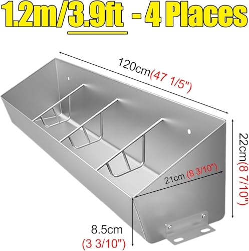 Heavy Duty Pig Feeder Trough/Livestock Feeding & Watering Troughs, Interior Outside Pot Belly Pig Water Trough 4' 5 6 Feet Long, for Pasture Sheds Pen Weatherproof(1.2m/3.9ft 4bit)