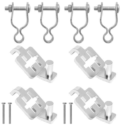 2-Pack T-Post Gate Hinge Kit, Heavy Duty 1-3/8" U-Bolt Clamps, Chain Link Fence Gate Hinge for Metal Posts & Chain Link Gates – Farm & Backyard Use (4)