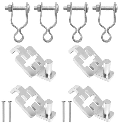 2-Pack T-Post Gate Hinge Kit, Heavy Duty 1-3/8" U-Bolt Clamps, Chain Link Fence Gate Hinge for Metal Posts & Chain Link Gates – Farm & Backyard Use (4)