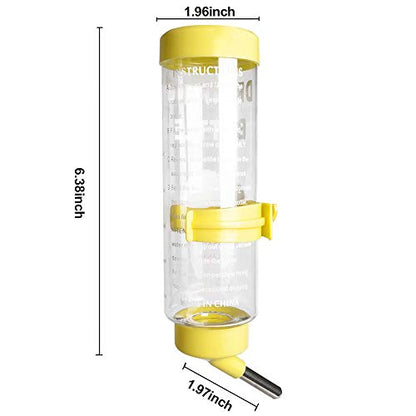 2PCS 8.45 oz No Drip Small Animal Water Bottle, Cage Water Bottles for Small Pet/Bunny/Ferret/Hamster/Guinea Pig/Rabbit