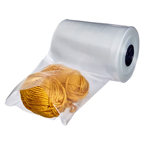 Hudson Exchange 12" x 350', 6 Mil, Poly Tubing Roll, Food Grade LDPE Resin, Custom Length Packaging