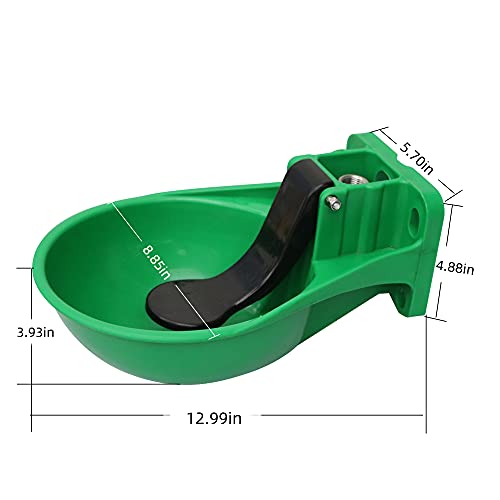 Automatic Pig Waterer Bowl for Hog Sheep Cattle Cow Hanging Water Dispenser | self filling Livestock Water feeder for horse goat, auto fill animal drinking trough, large Capacity, outdoor fence mounted