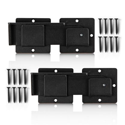 7.5" Flip Gate Latch Lock with Padlock Hole, 4mm Aluminum Anti-Rust Alloy Door Latch for Outdoor Wooden Fence,Sliding Swing Open Door,Wooden Fence, Barn Door, Shed,Yard,Screws (7.5in - 2 Pack) - size: 7.5in - 2 Pack